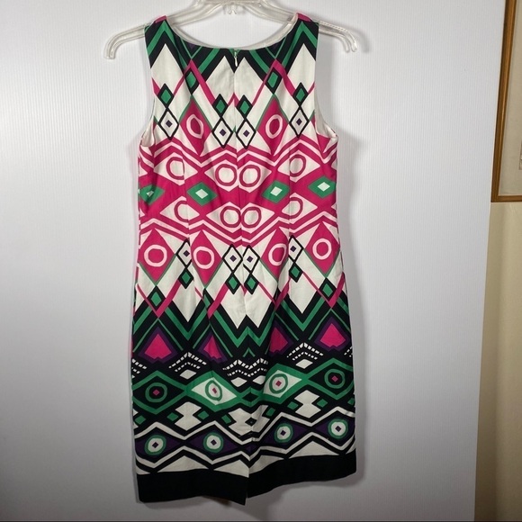 LESLIE FAY Graphic design shift Pink/green. Size 8 - Picture 6 of 7